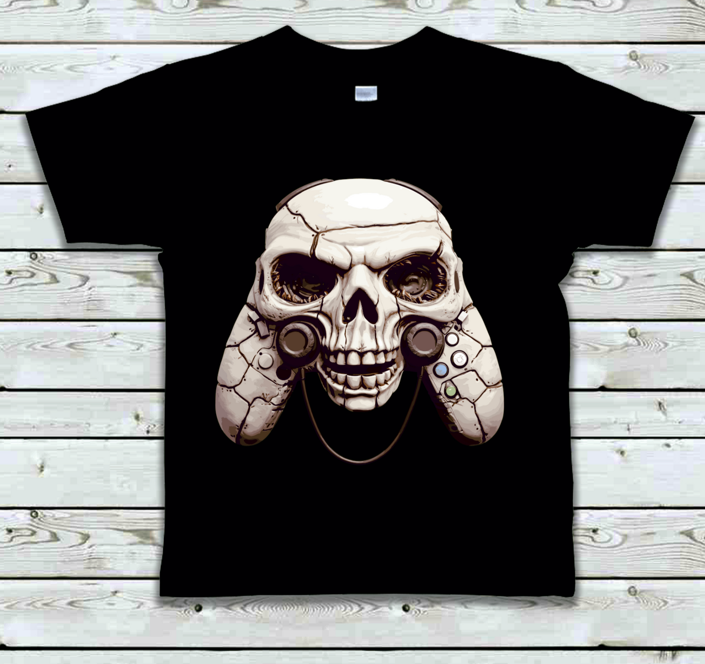 Mens T-shirt Classic Gaming Skull
