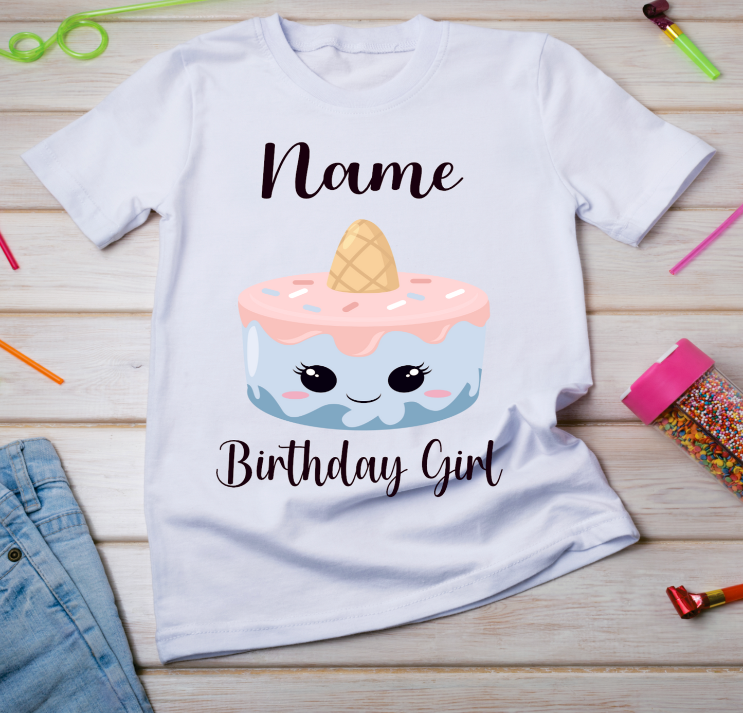 Personalised Kids Birthday T-shirt Squishy
