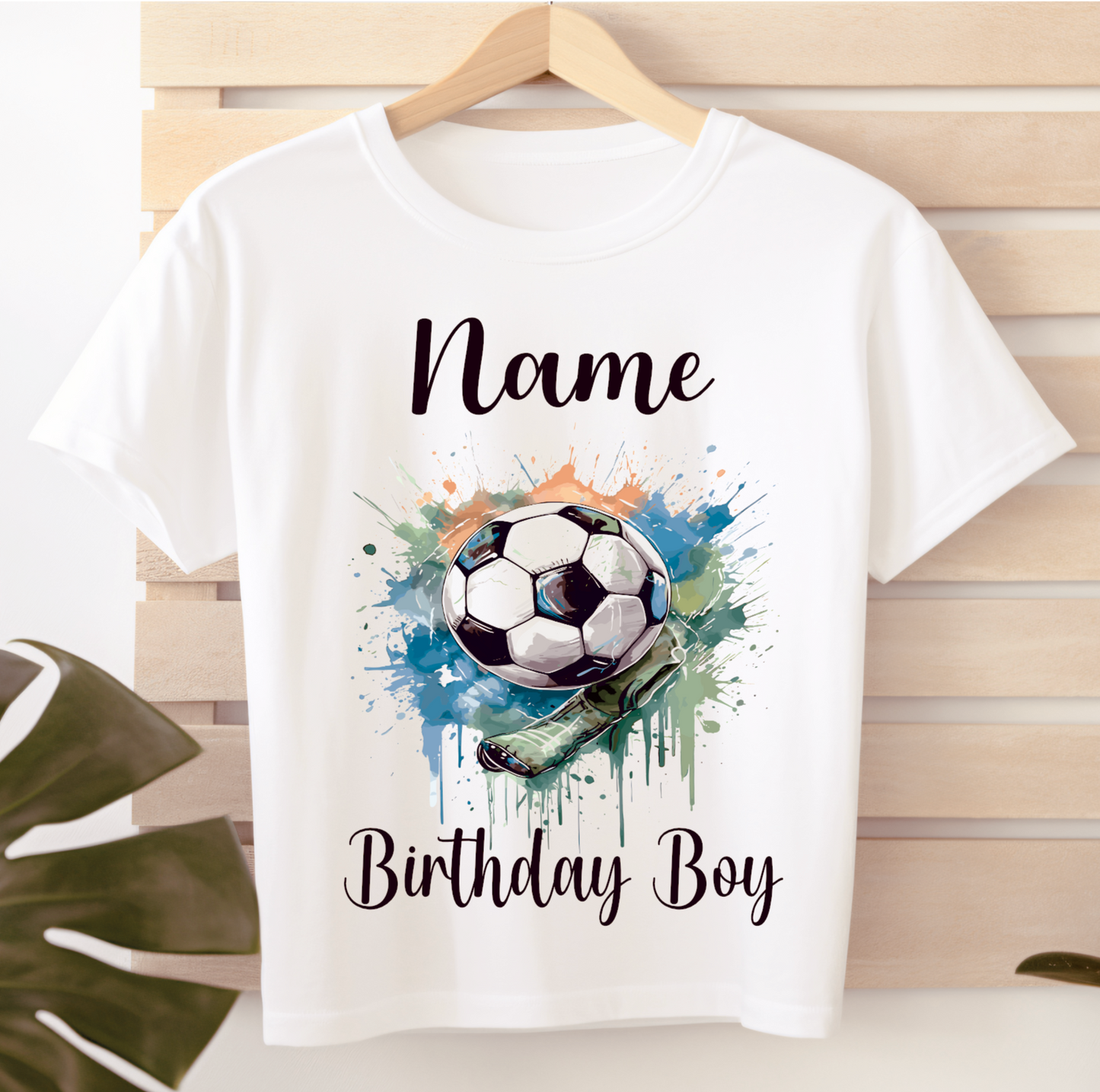 Personalised Kids Birthday T-shirt Football