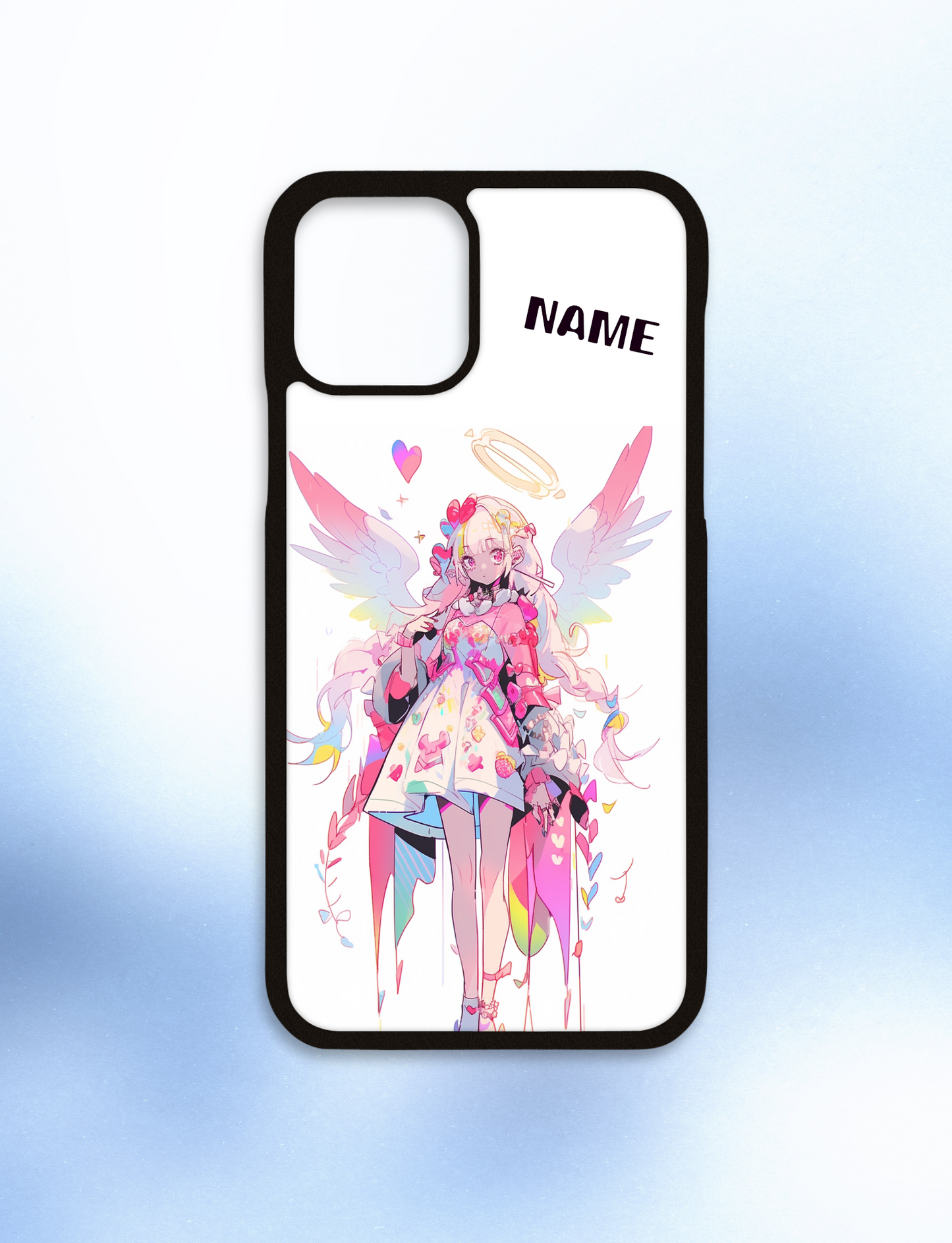 Personalised iPhone case anime girl angel wings