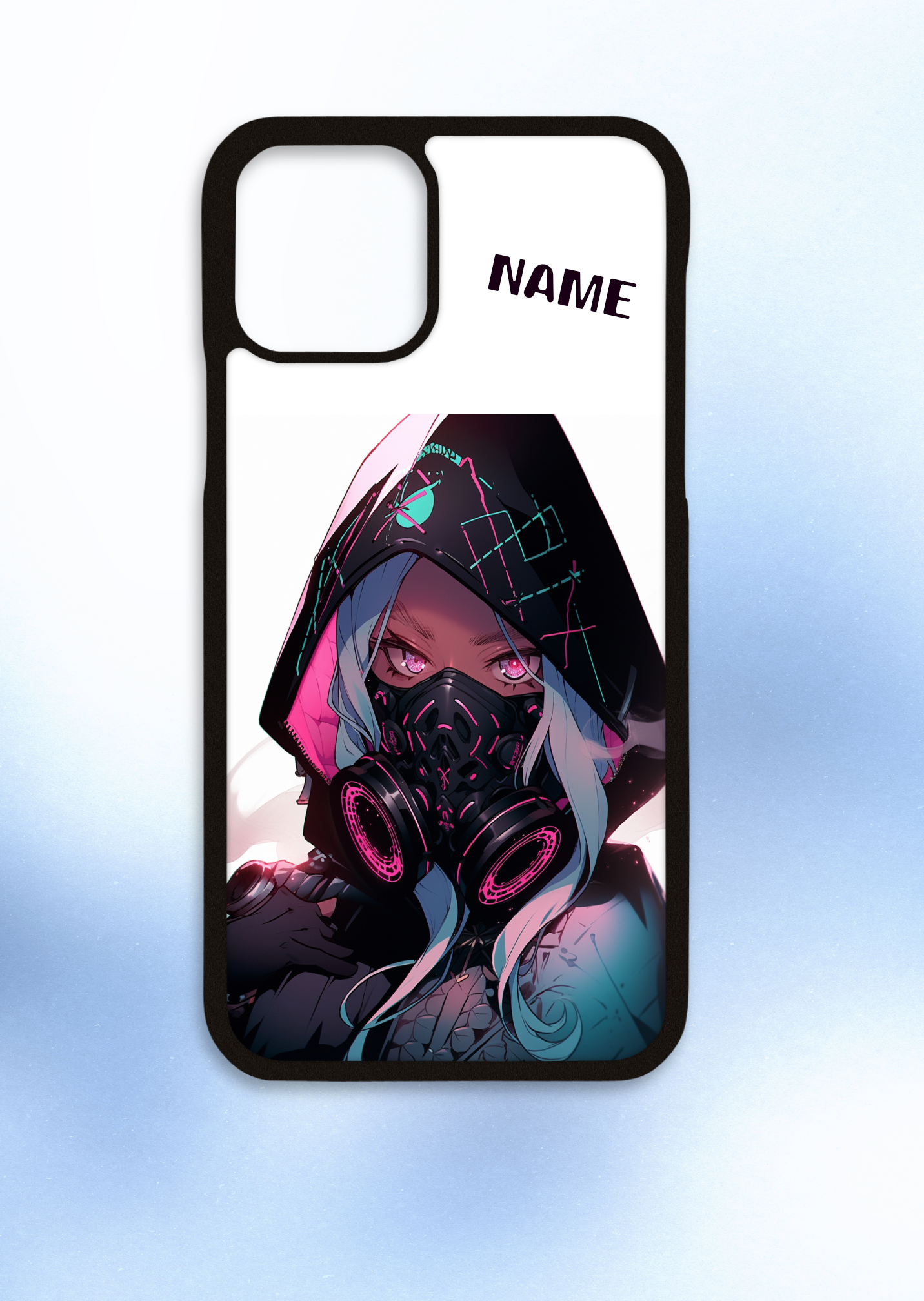 Personalised iPhone case anime girl mask