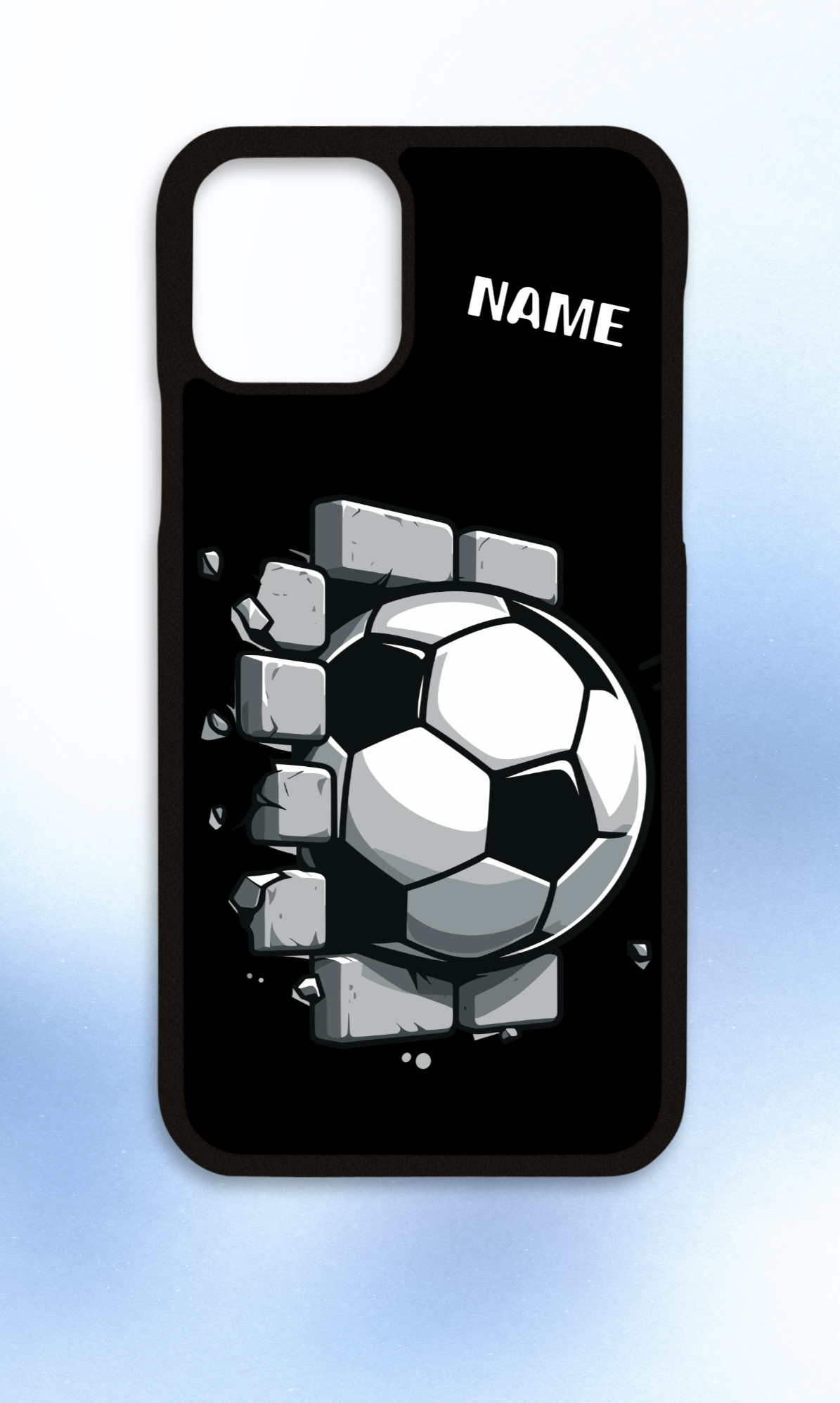 Personalised iPhone case football wall