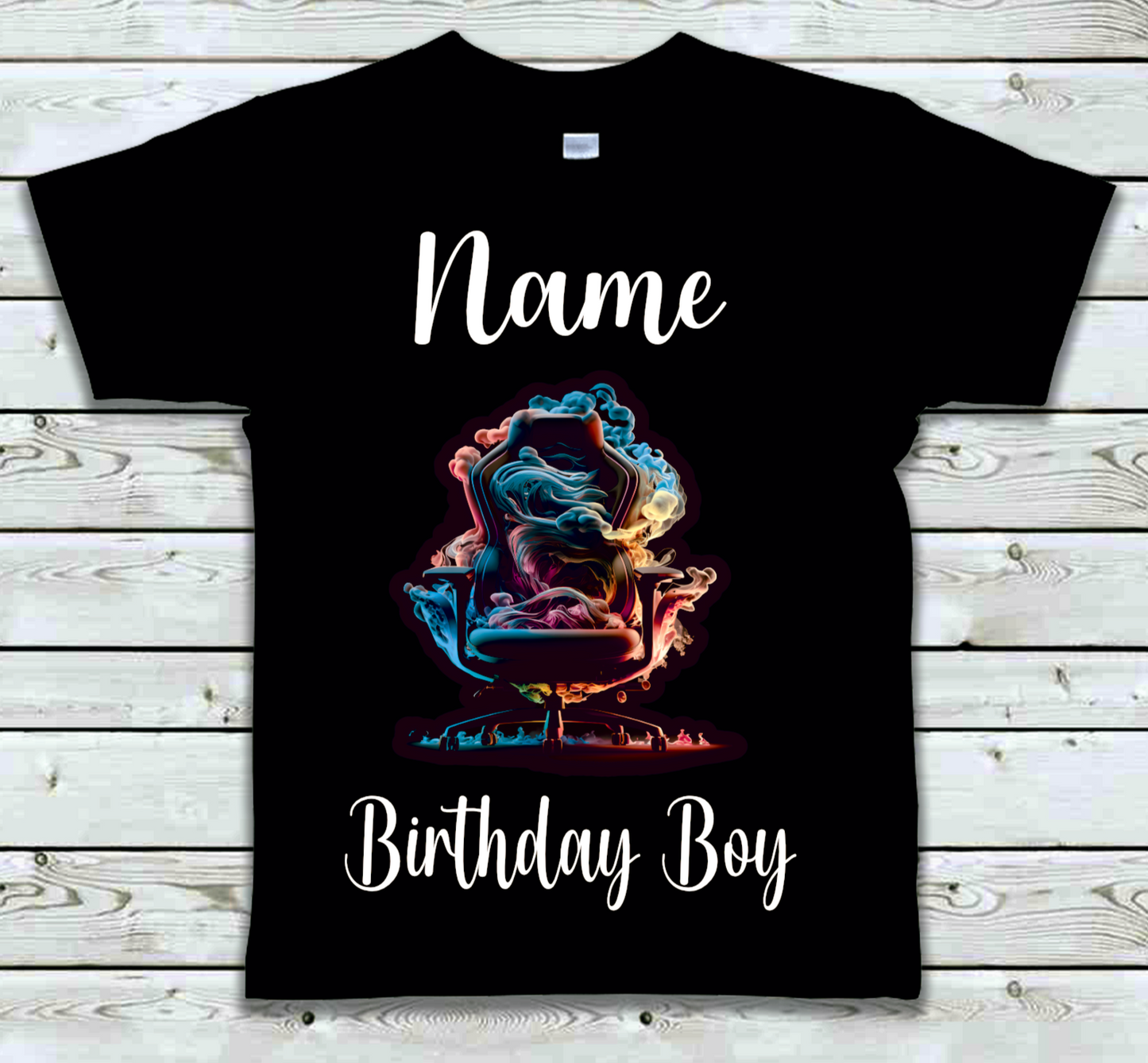 Personalised Kids Birthday T-shirt Gaming Chair