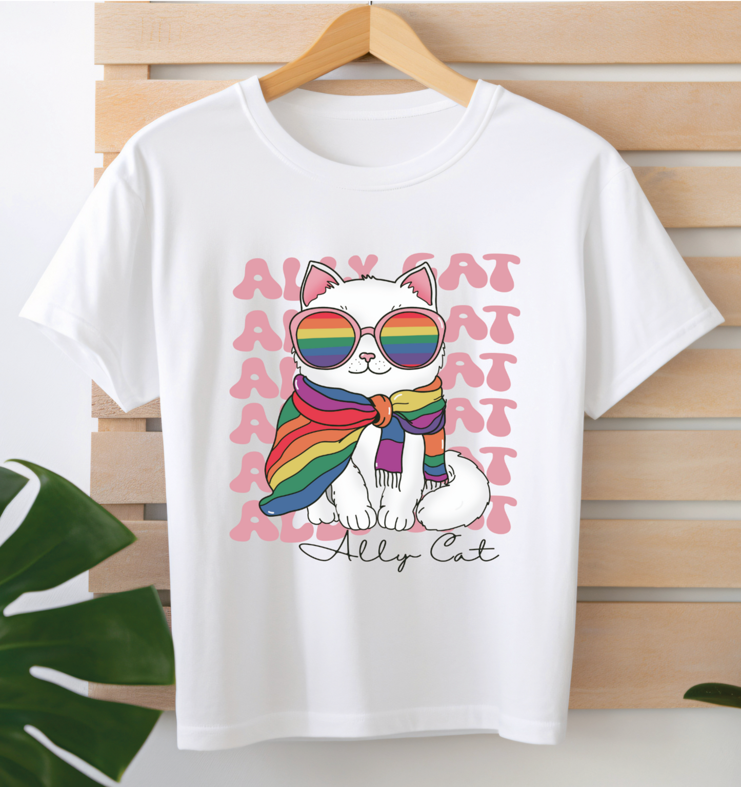 Pride T-shirt LGBT Ally Cat