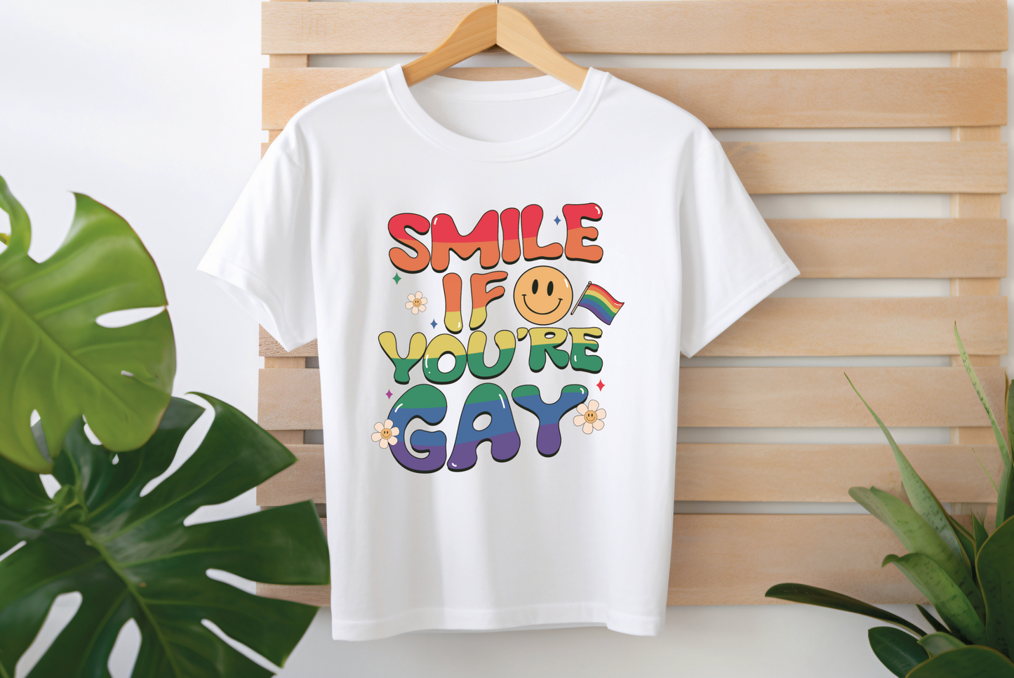 Pride T-shirt LGBT Smile if your gay
