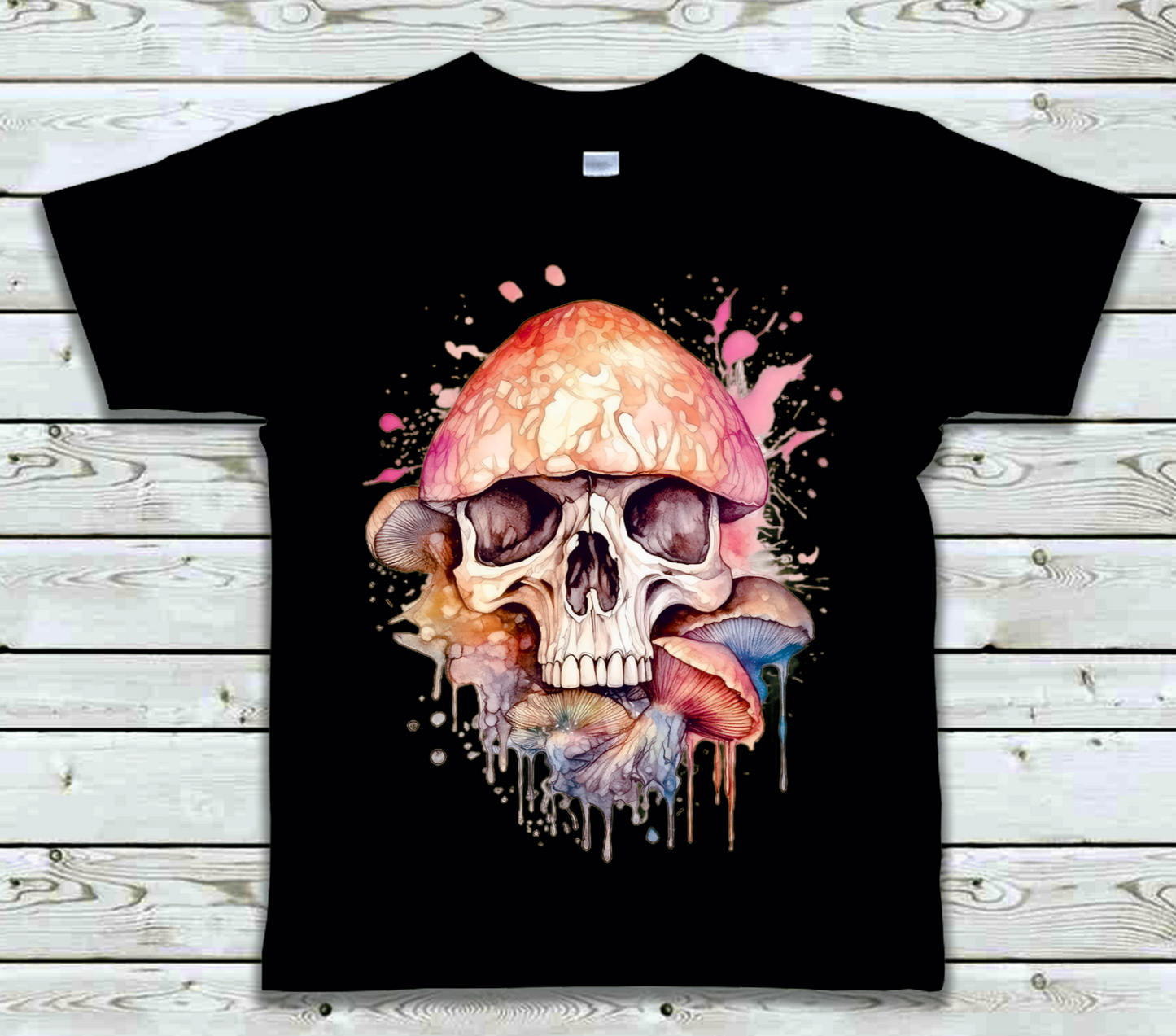 Mens T-shirt Colourful Skull
