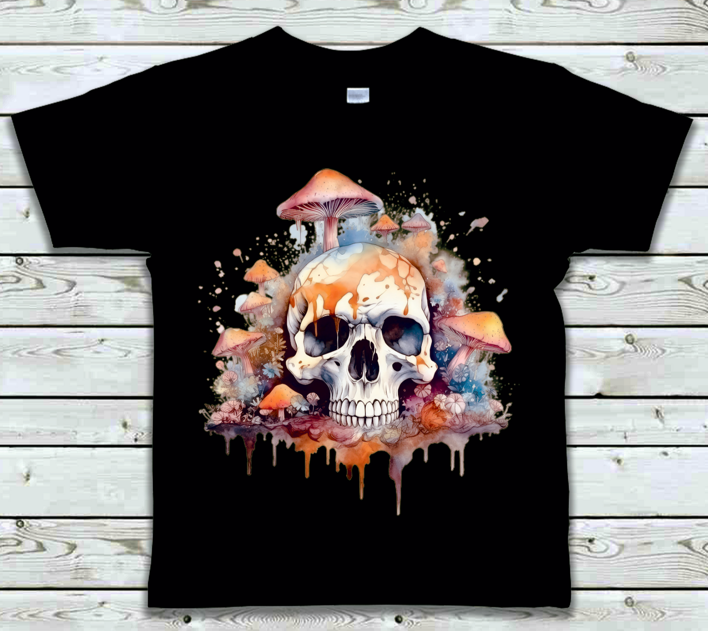 Mens T-shirt Colourful Skulls