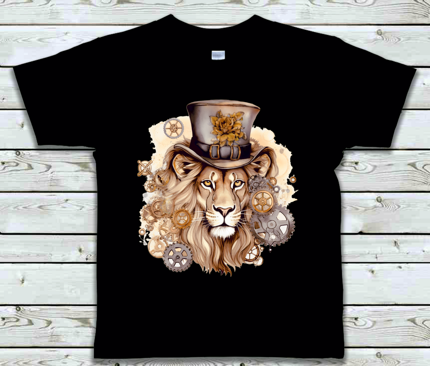 Mens T-shirt Clock work Lions