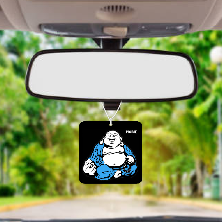 Personalised Car Air freshener Happy Buddha 005