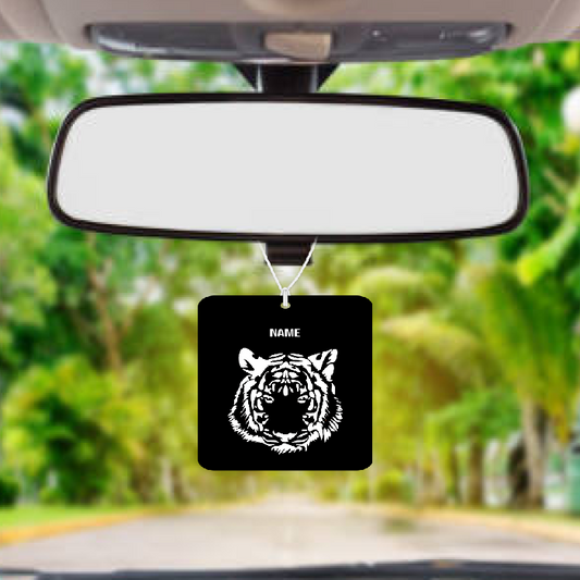 Personalised Car Air freshener White Tiger 006