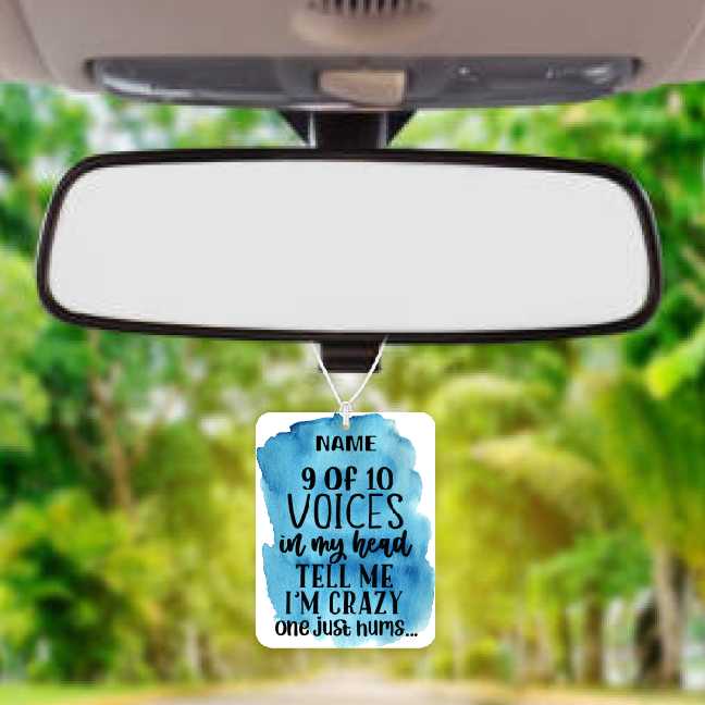 Personalised Car Air freshener The Voices 023