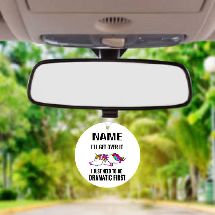 Personalised Car Air freshener Funny Unicorn 033