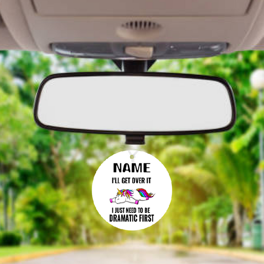 Personalised Car Air freshener Funny Unicorn 033