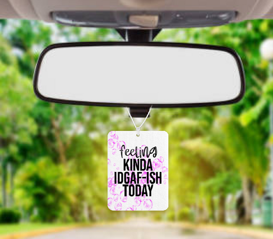 Personalised Car Air freshener IDGAF 062