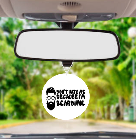 Personalised Car Air freshener Beardiful 063