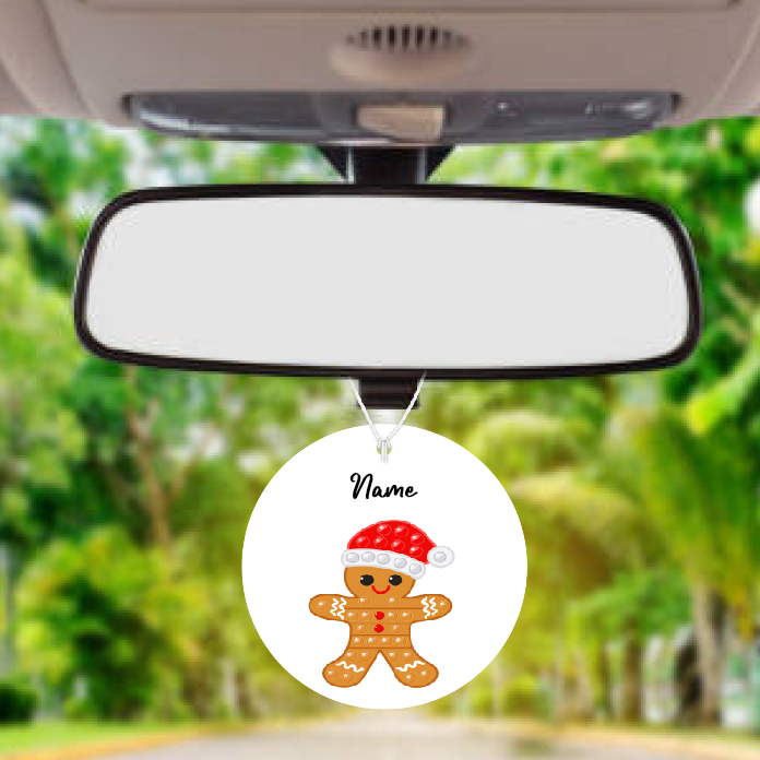 Personalised Car Air freshener Gingerbread Man 078