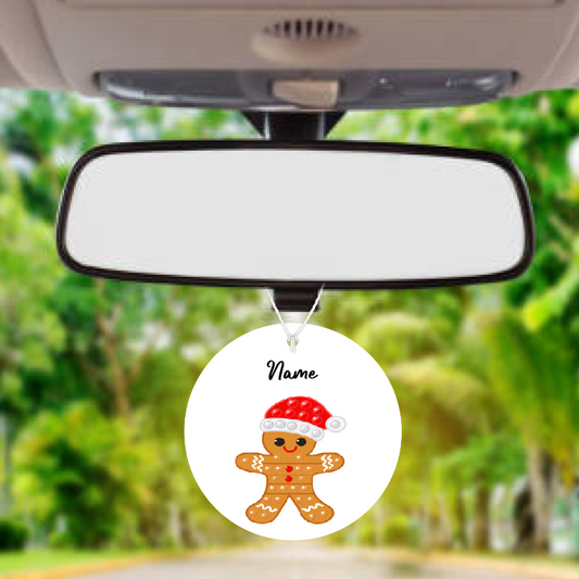 Personalised Car Air freshener Gingerbread Man 078