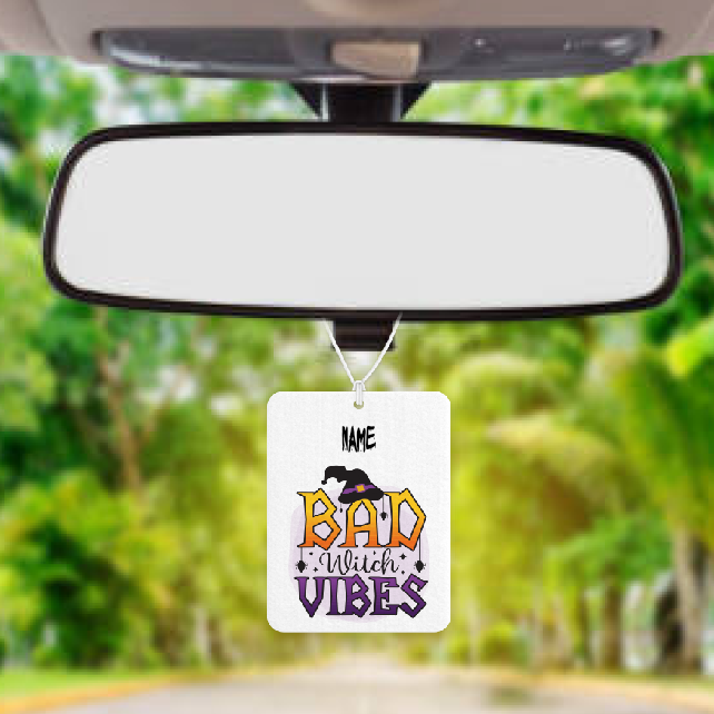 Personalised Car Air freshener Halloween Scene 086