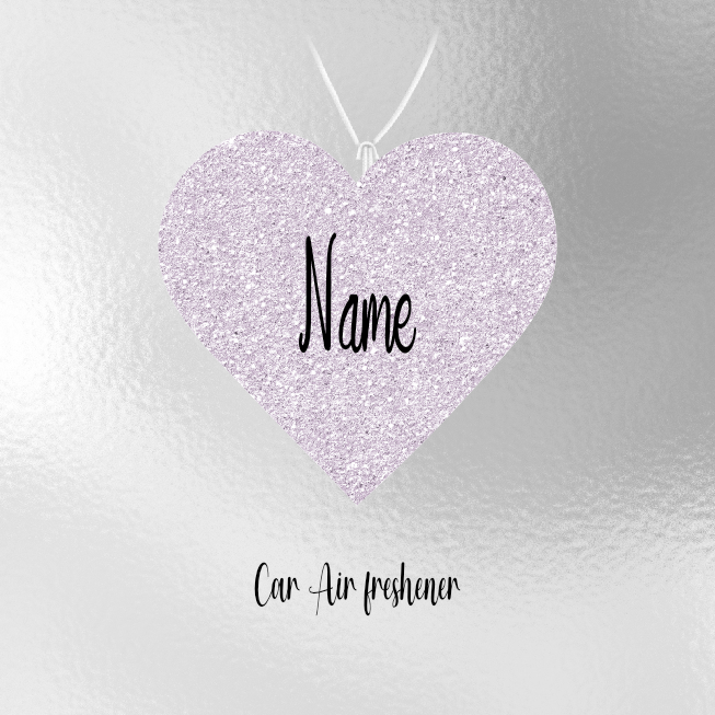 Personalised Car Air freshener Love Heart 090