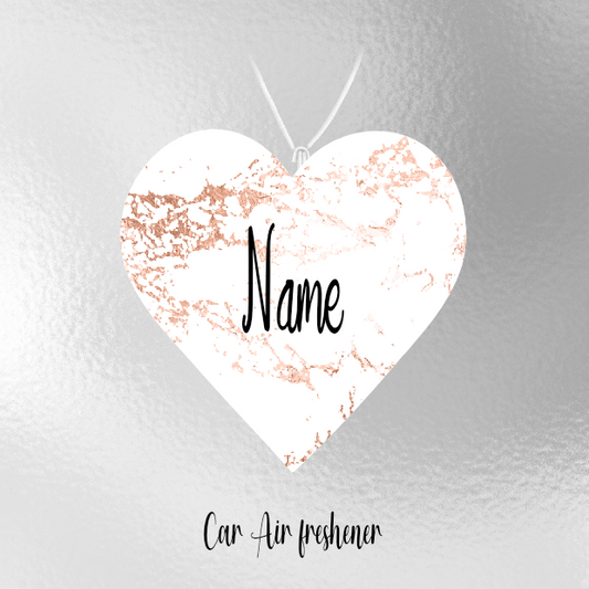 Personalised Car Air freshener Love Heart 091