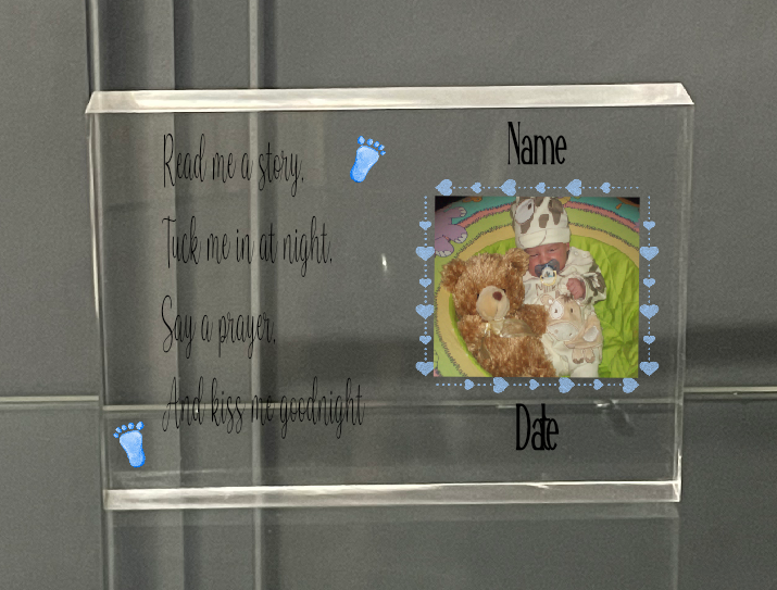 Personalised Photo Block New Baby 14