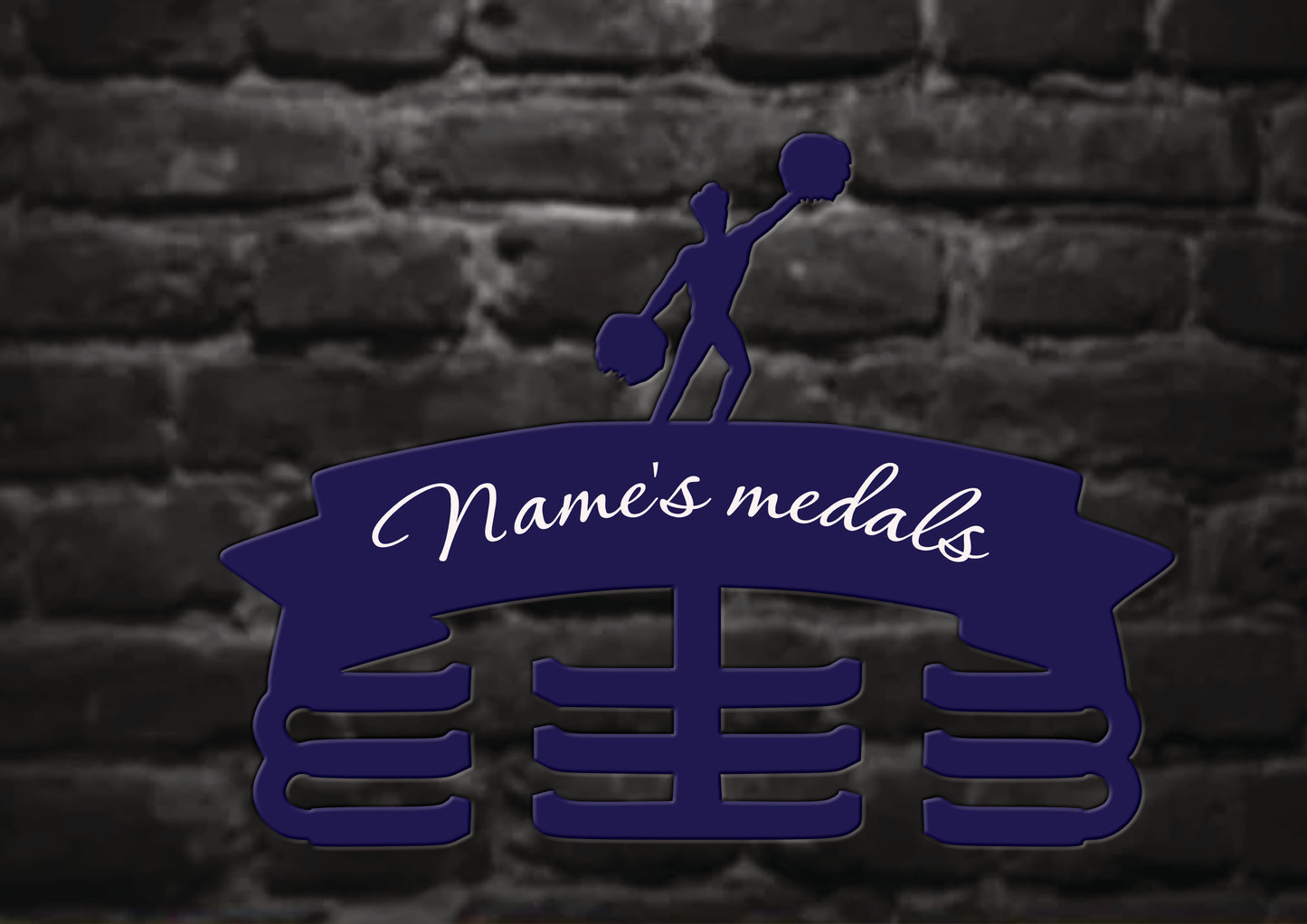 Personalised Medal Holder Boy Cheerleader 03