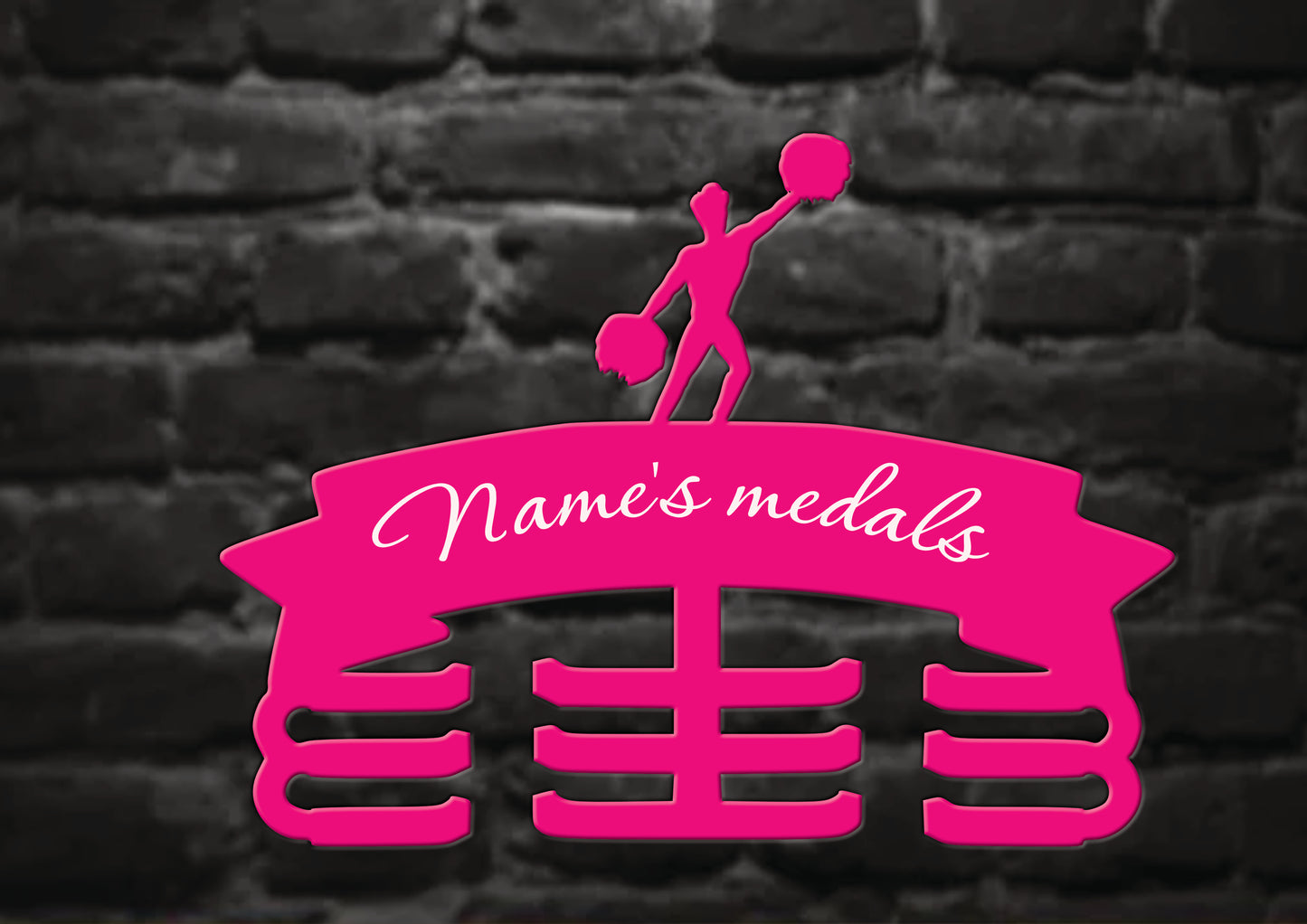 Personalised Medal Holder Boy Cheerleader 03