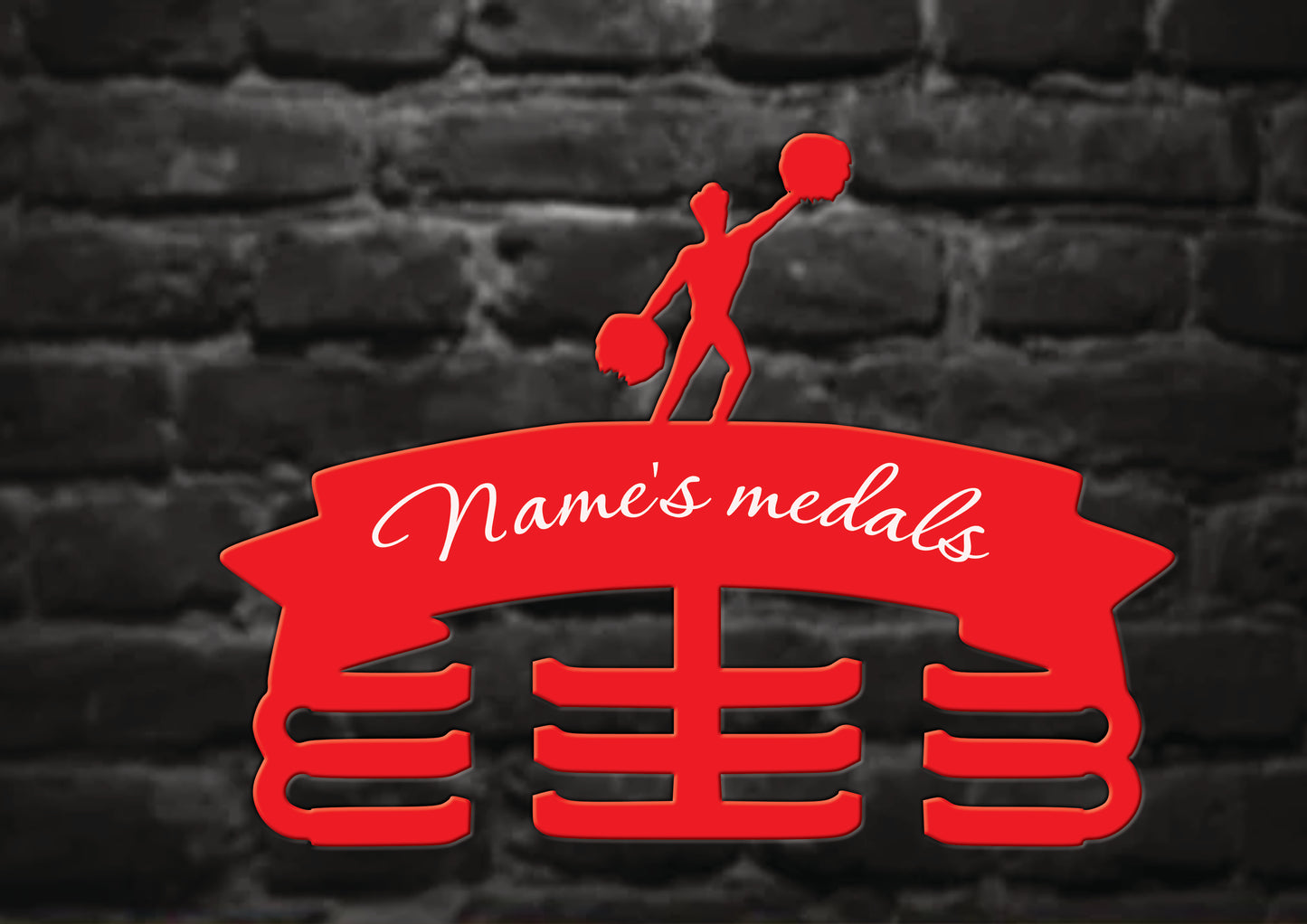 Personalised Medal Holder Boy Cheerleader 03