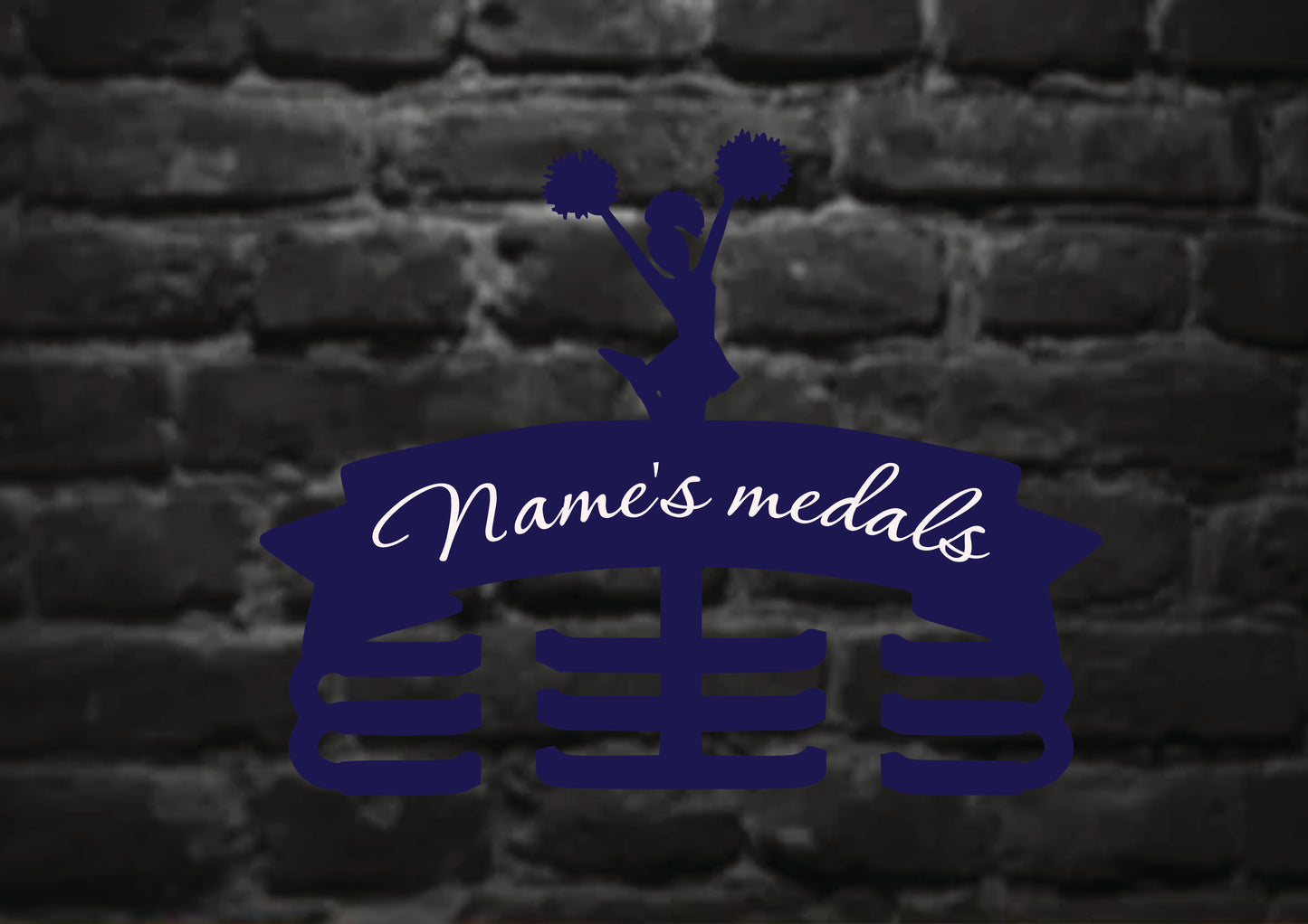 Personalised Medal Holder Cheerleader 07