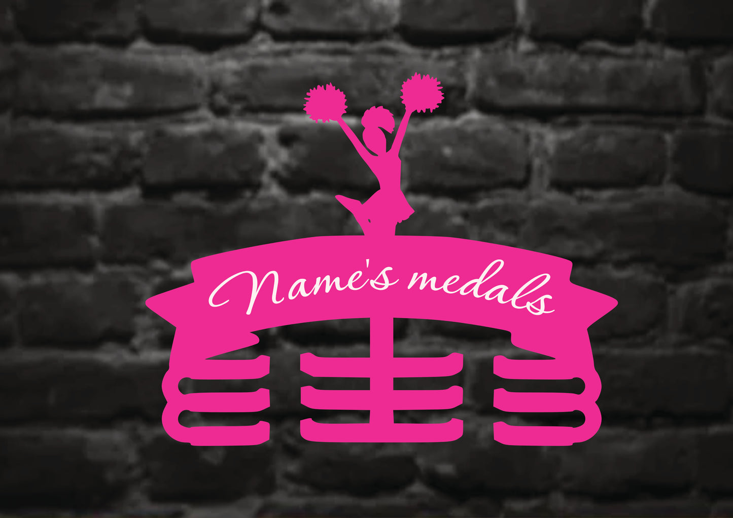 Personalised Medal Holder Cheerleader 07