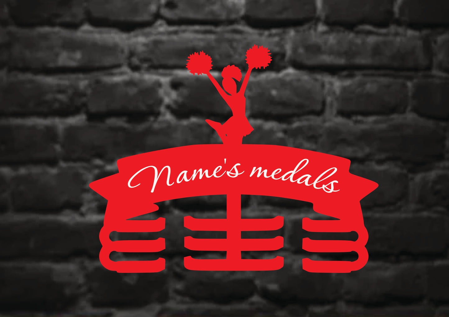 Personalised Medal Holder Cheerleader 07