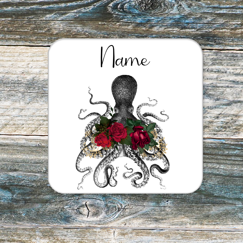 Personalised Drink Coaster Octopus 236