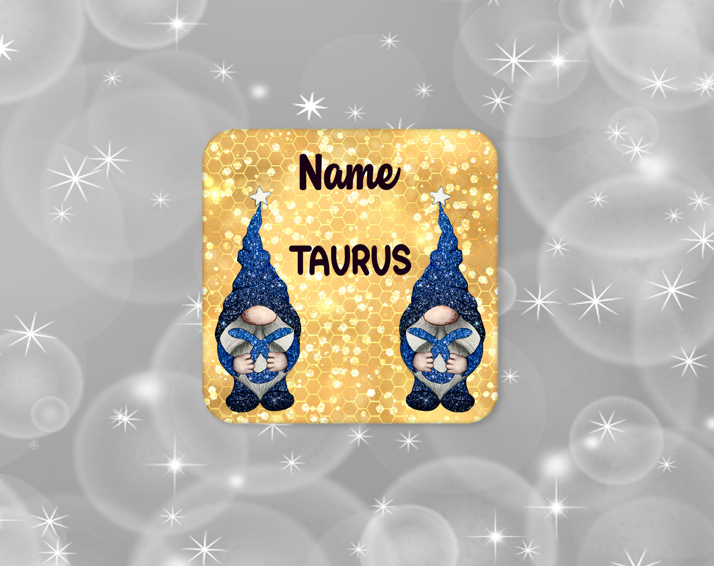 Personalised Drink Coaster Birthday Taurus 238