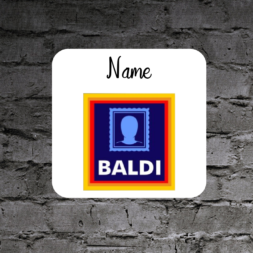 Personalised Drink Coaster Baldi 279