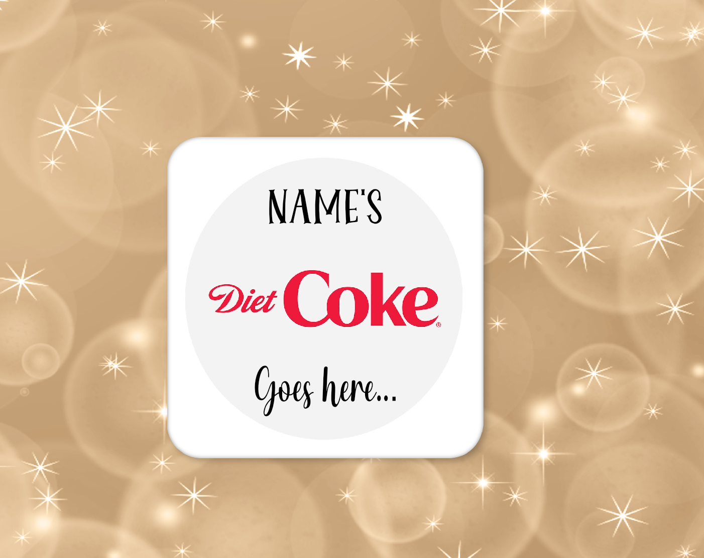Personalised Drink Coaster Diet Coke 367