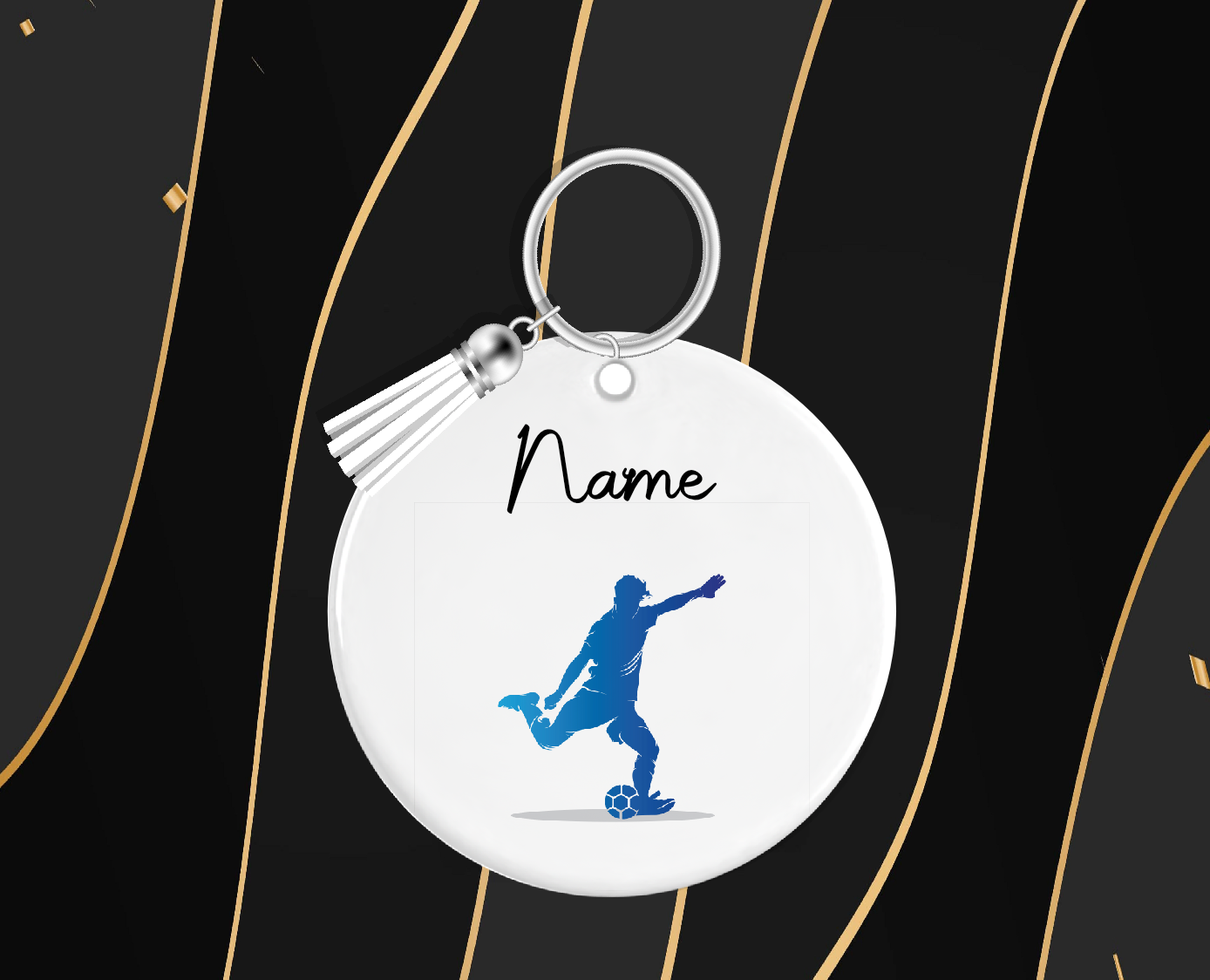 Personalised Football Keyring 41