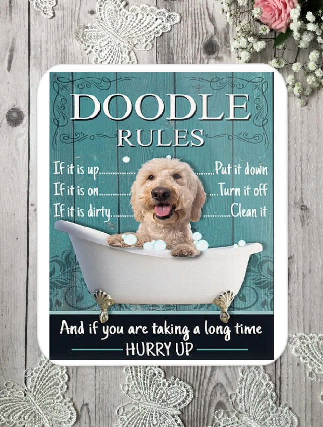 Doodle Rules Aluminium Sign 03