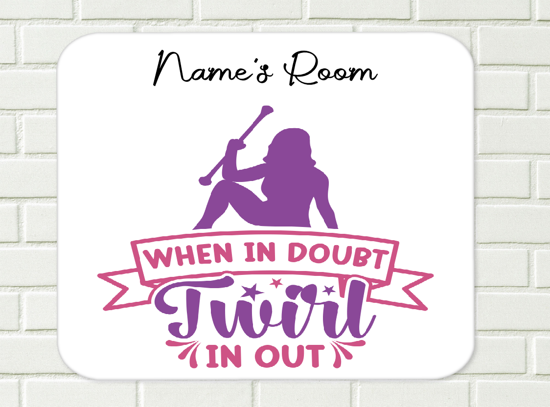 Personalised Baton Twirler Aluminium Sign 07