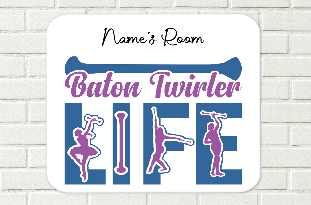 Personalised Baton Twirler Aluminium Sign 08