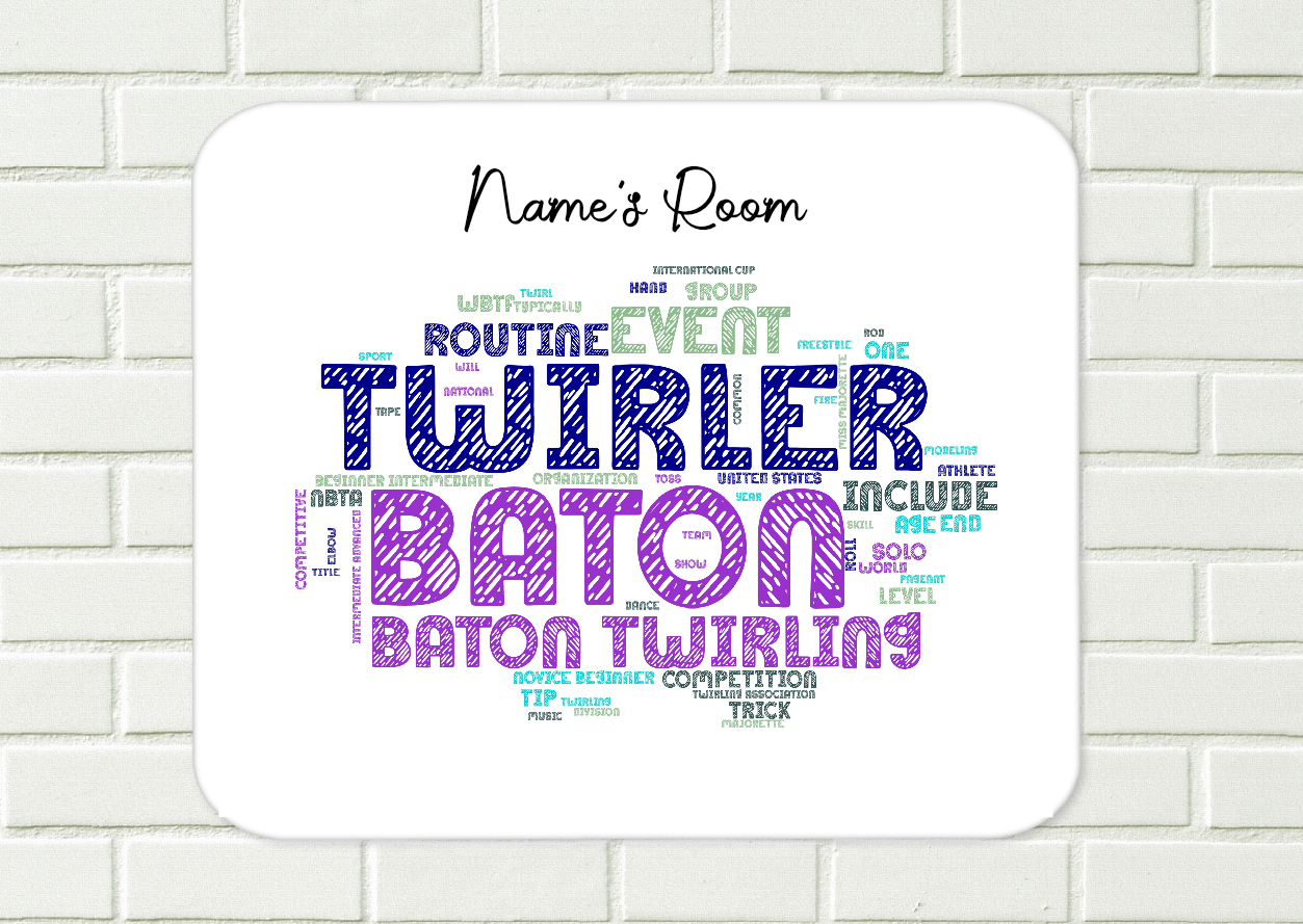 Personalised Baton Twirler Aluminium Sign 11