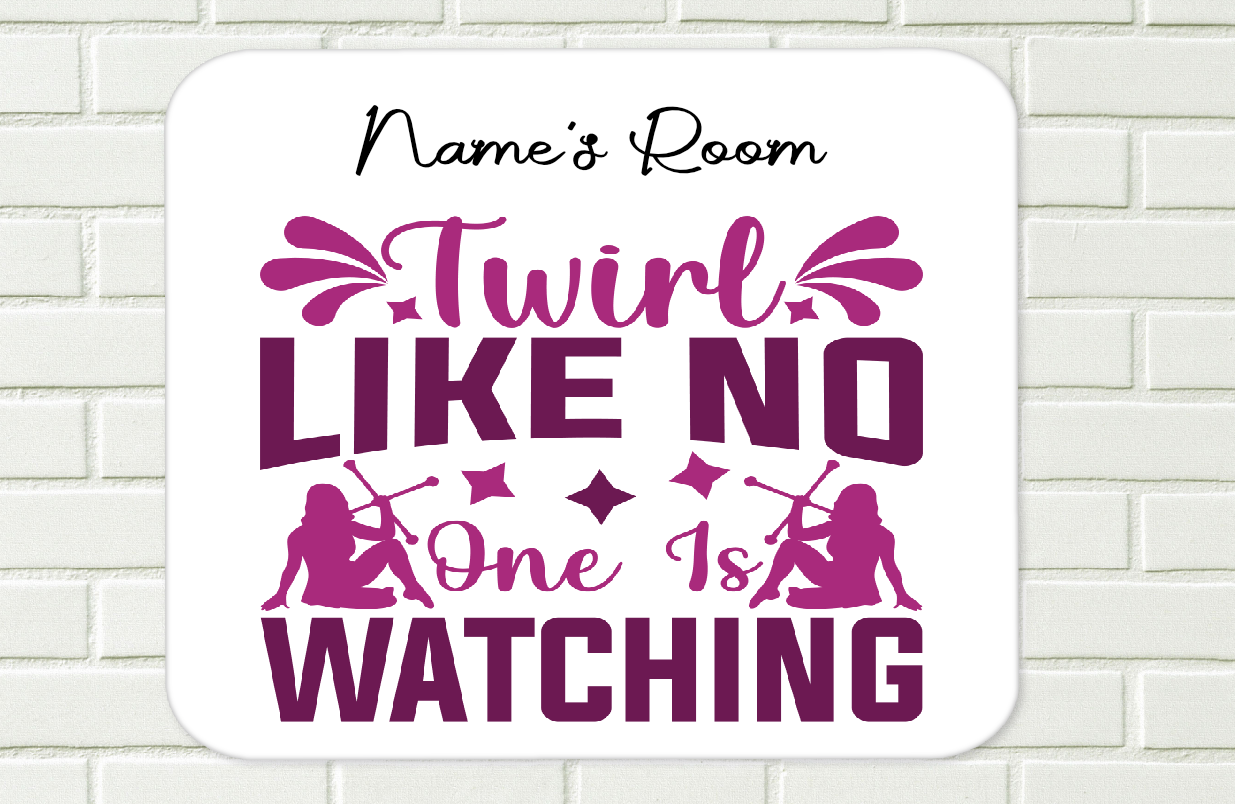 Personalised Baton Twirler Aluminium Sign 12