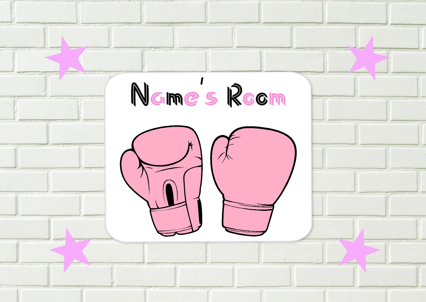 Personalised Pink Boxing Aluminium Sign 14