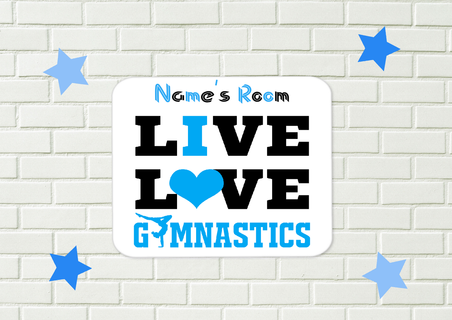 Personalised Boys Gymnastics Aluminium Sign 48
