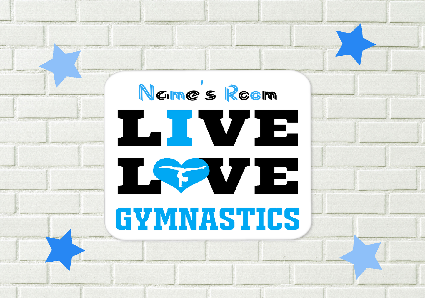 Personalised Boys Gymnastics Aluminium Sign 50