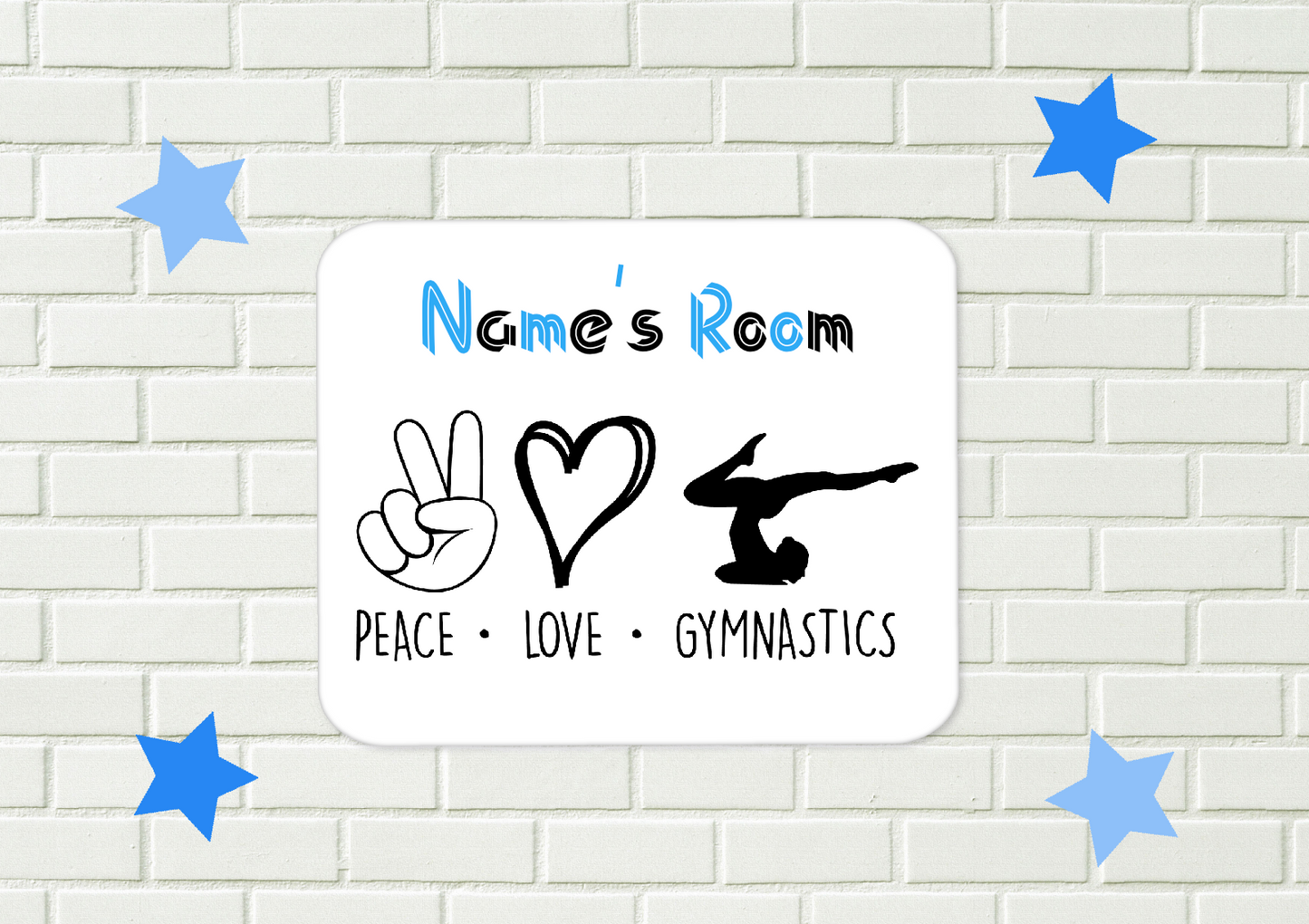 Personalised Boys Gymnastics Aluminium Sign 51