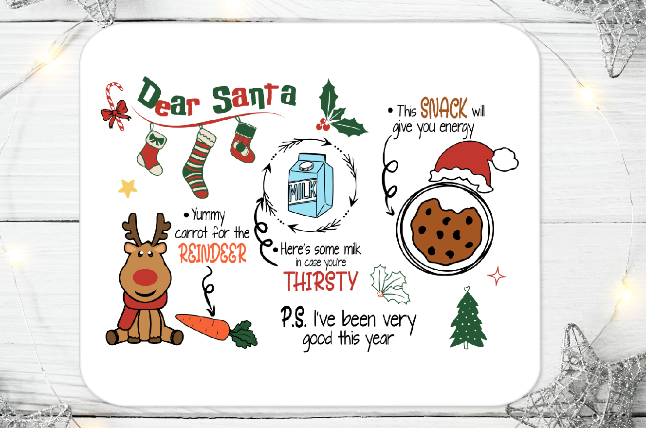 Santa's Milk And Cookies Aluminium Sign 86