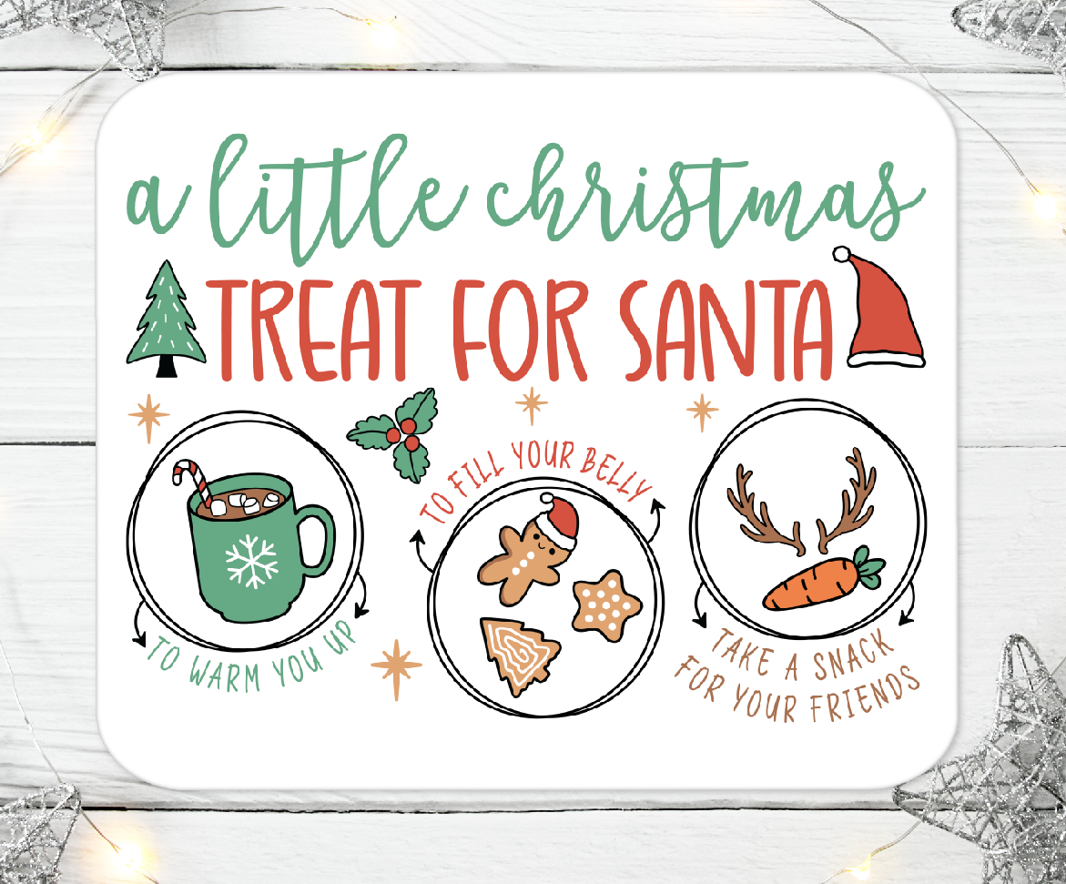 Santa's Milk And Cookies Aluminium Sign 88