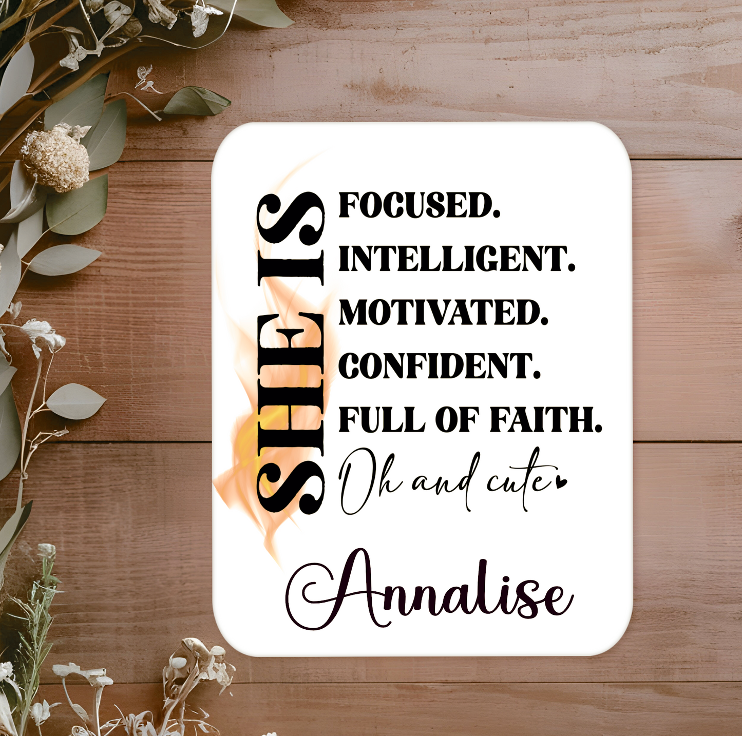 Aluminium Sign affirmation