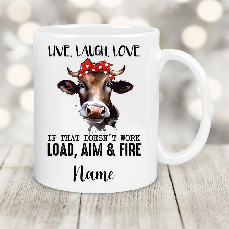 Personalised Gift Cup Live Laugh Love 154