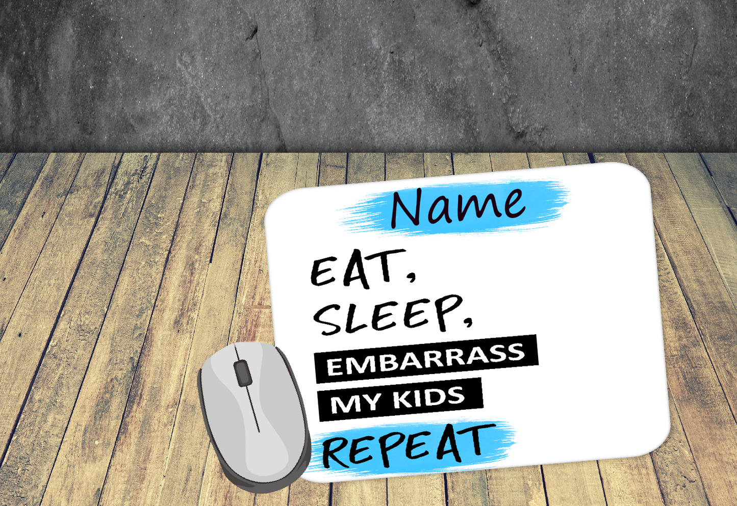 Personalised Mouse Mat Eat Sleep 21